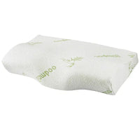 Bamboo Memory Foam Sleep Pillow Contoured Cervical Orthopedic Pillow Neck Breath Pillow
